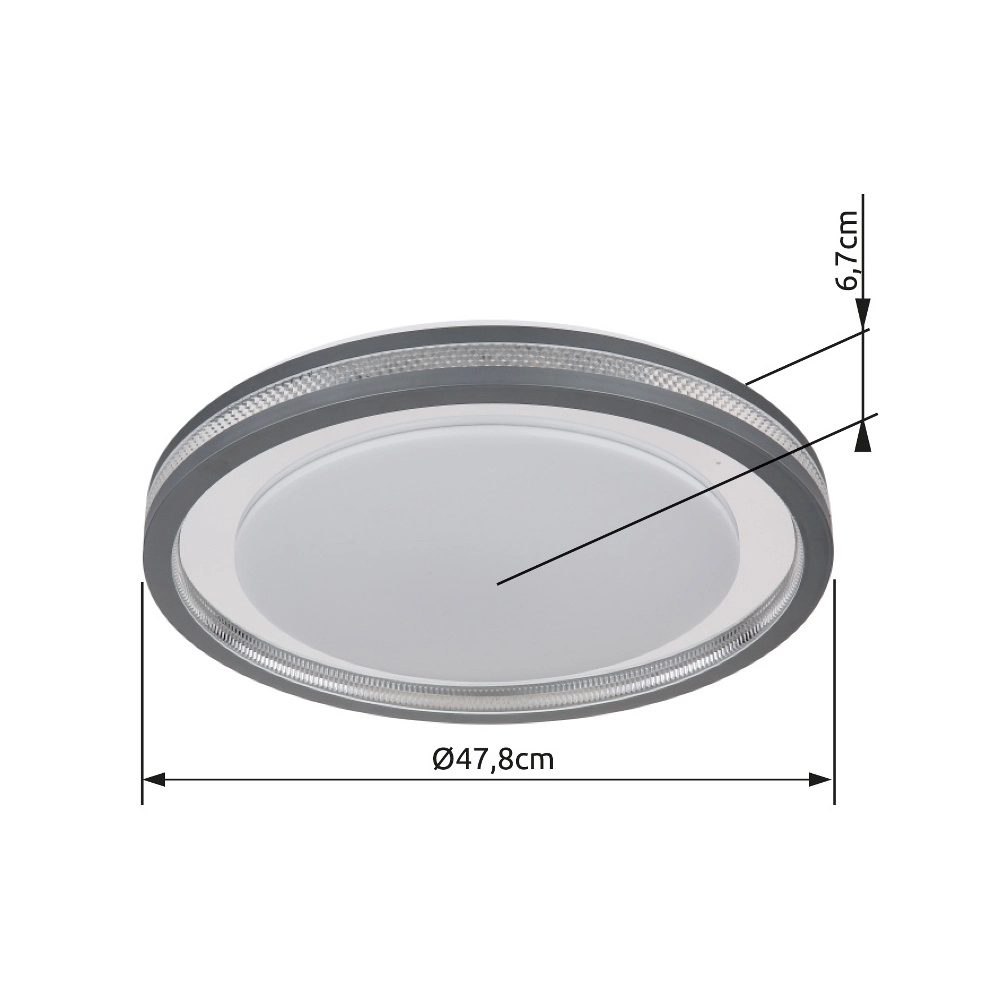 Lampe de plafond à design Terpsa noir et blanc Globo 9007371445974