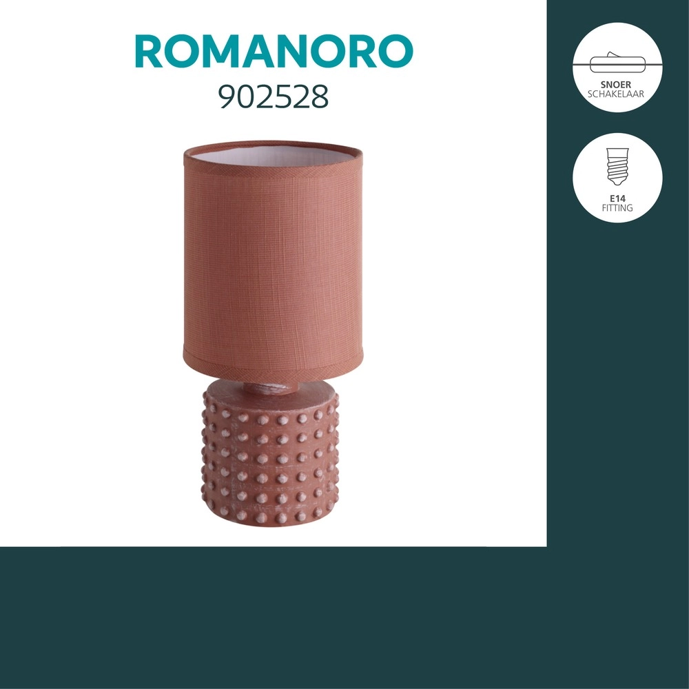 Lampe de table Romanoro orange Eglo 9008606392346