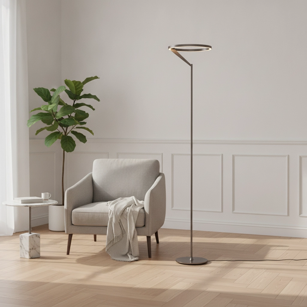 Lampadaire Tilia nickel