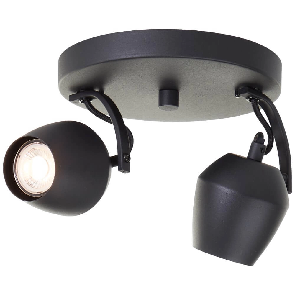 Spot en saillie 3 lumières Vertino noir Brilliant 4004353441387