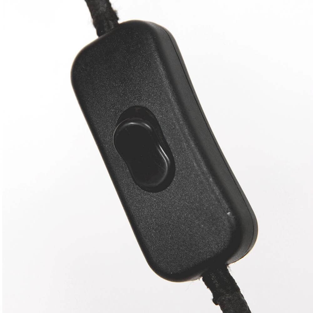 Lampe de table Lyons noir avec abat-jour paille Steinhauer 8712746172492