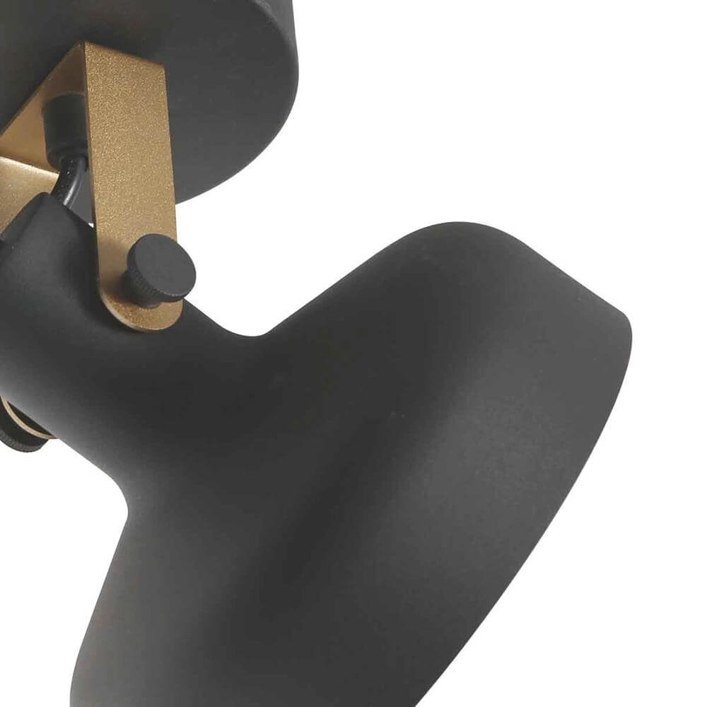 Applique murale Prato noir avec or Steinhauer 8712746176377