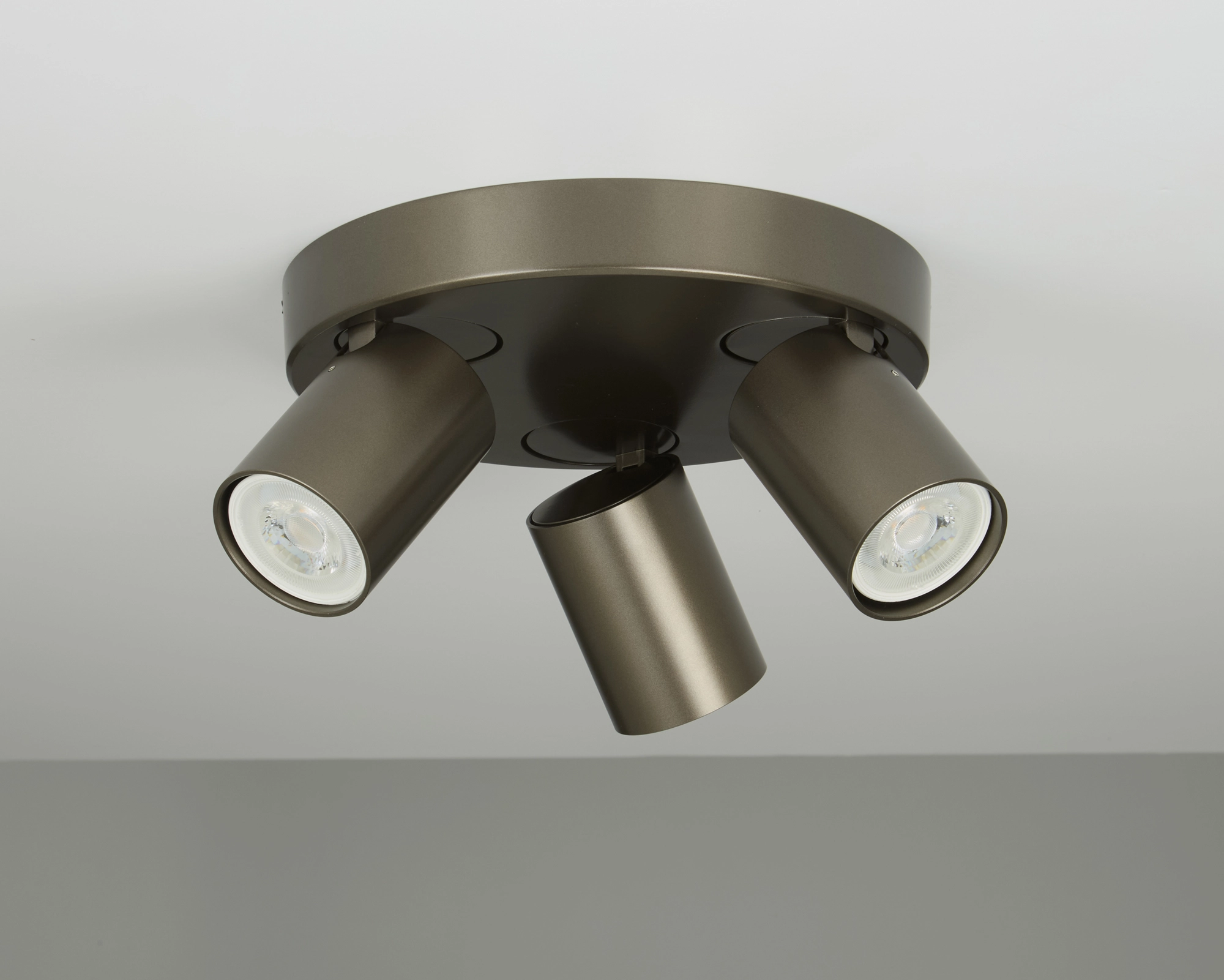 Lampe de plafond Moon 3 Bronze rond Lyora 5053423311852