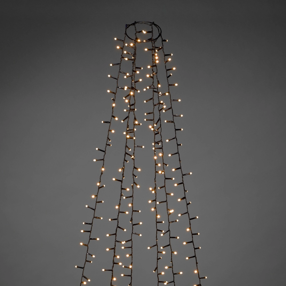 Kit d’éclairage 240cm - 6x 110 led - 2100K frosted pour sapin de Noël