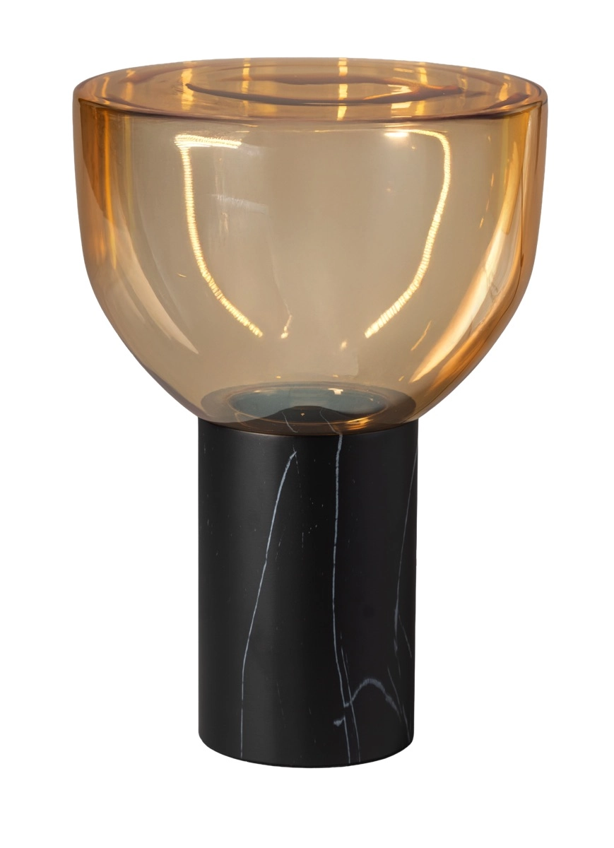 Lampe de table en verre Lana 45cm - aspect marbre