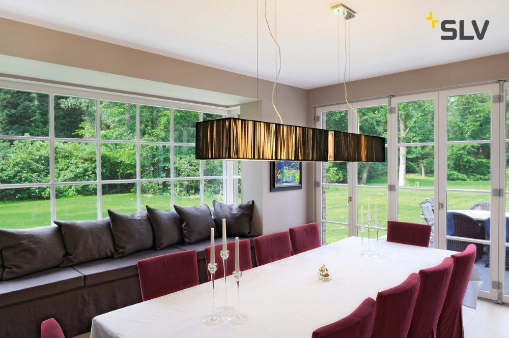 Lampe à suspension LED Q-Line dimmable 142cm noir SLV 4024163196116