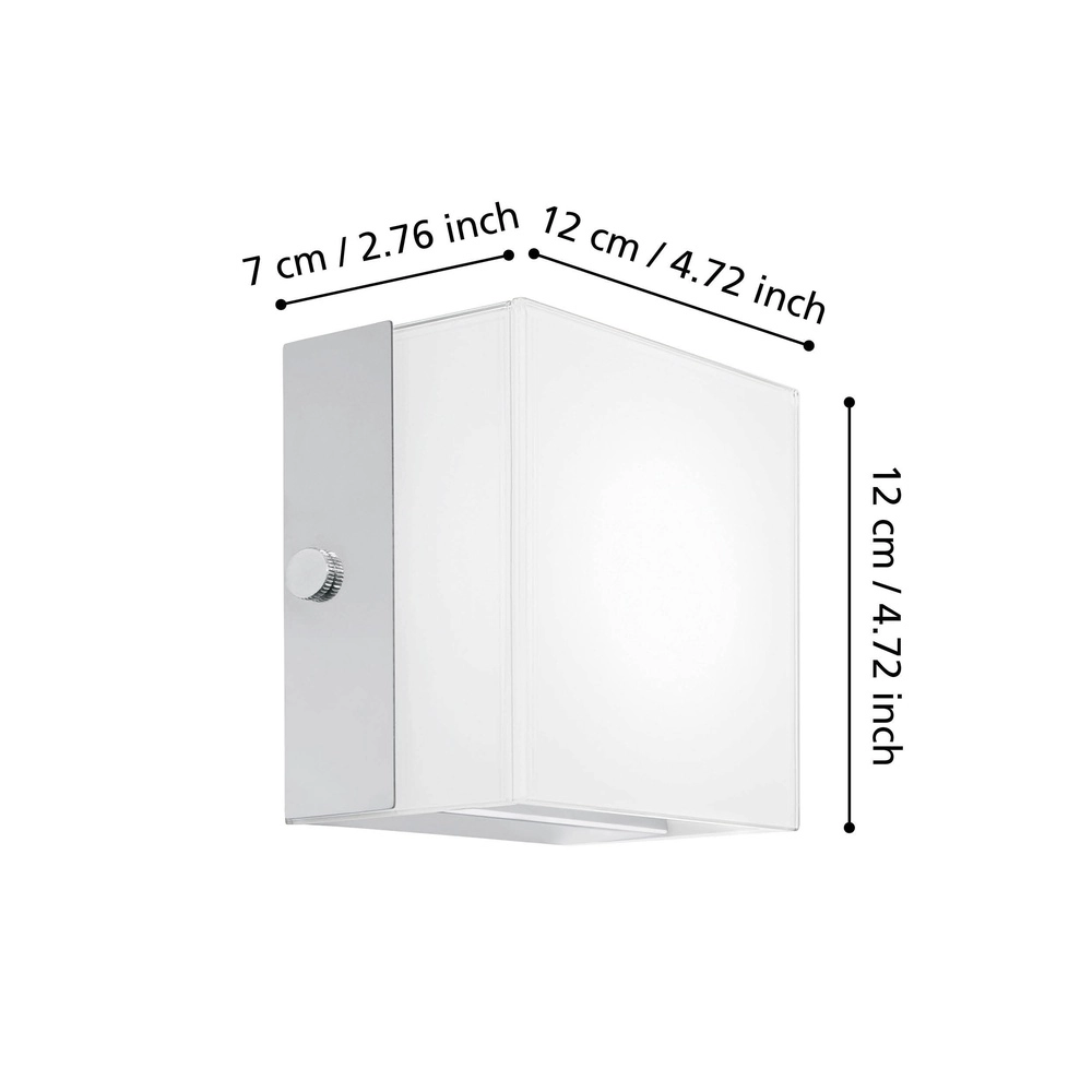 Lampe murale élégante Alea 2 Chrome Eglo 9002759957476