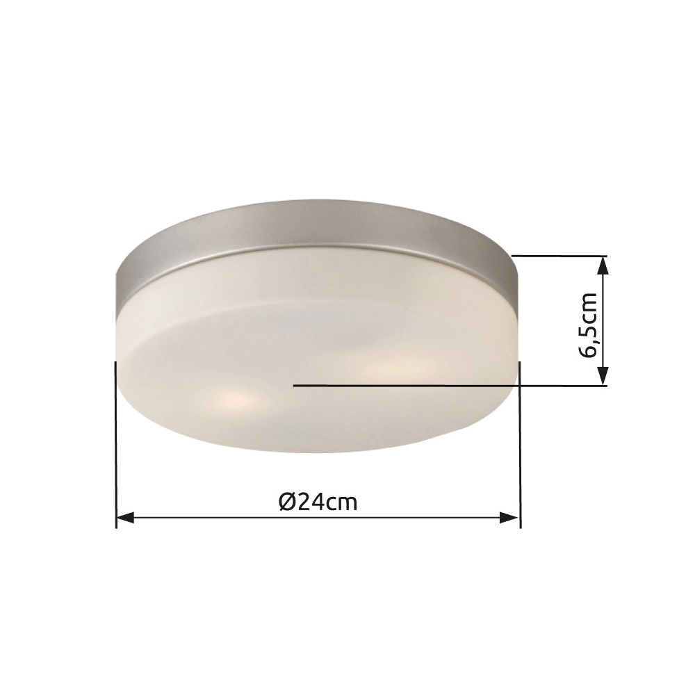 Lampe de plafond en nickel Opal Ø 24cm Globo 9007371163458
