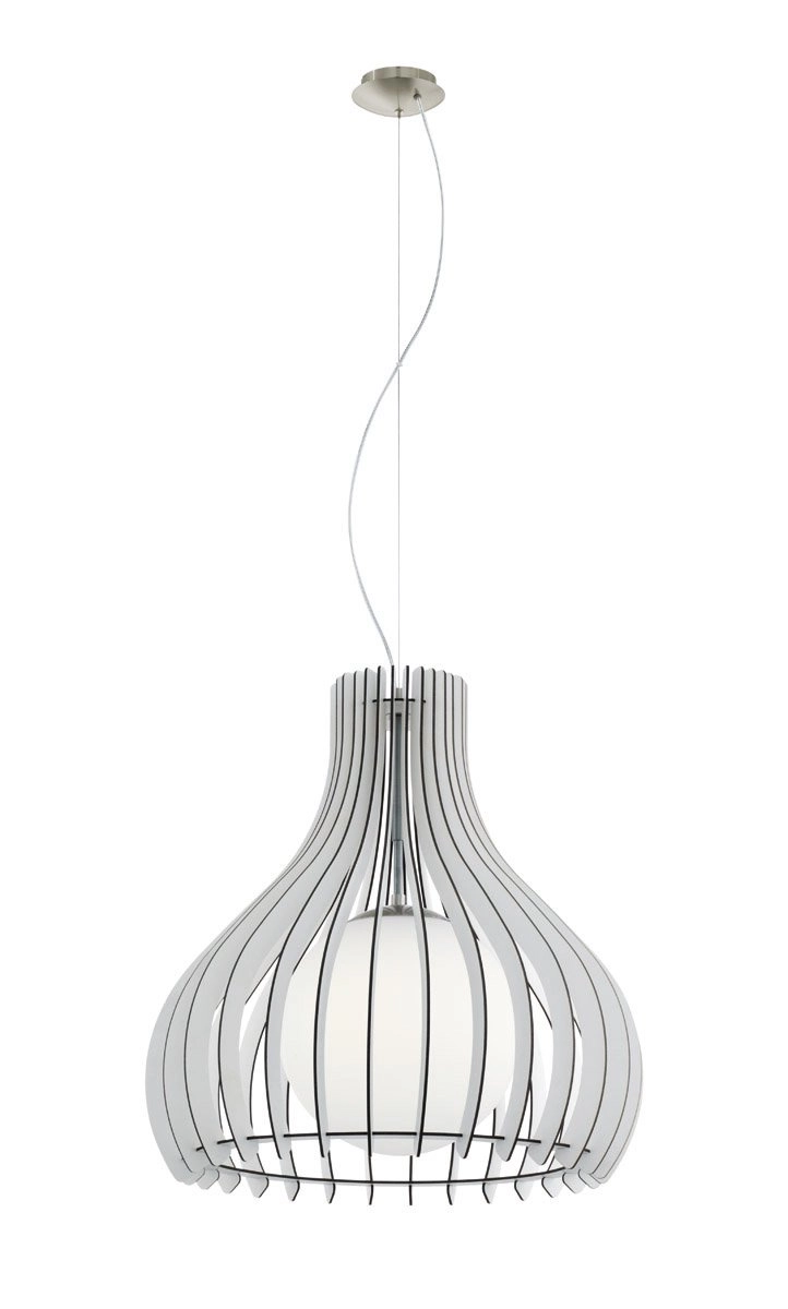 Lampe à suspension Tindori Bois blanc 50 cm Eglo 9002759962111