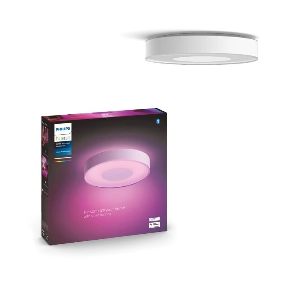 Plafonnier Hue Infuse M - White and color Ø 38,1 cm blanc Philips 8718696176498