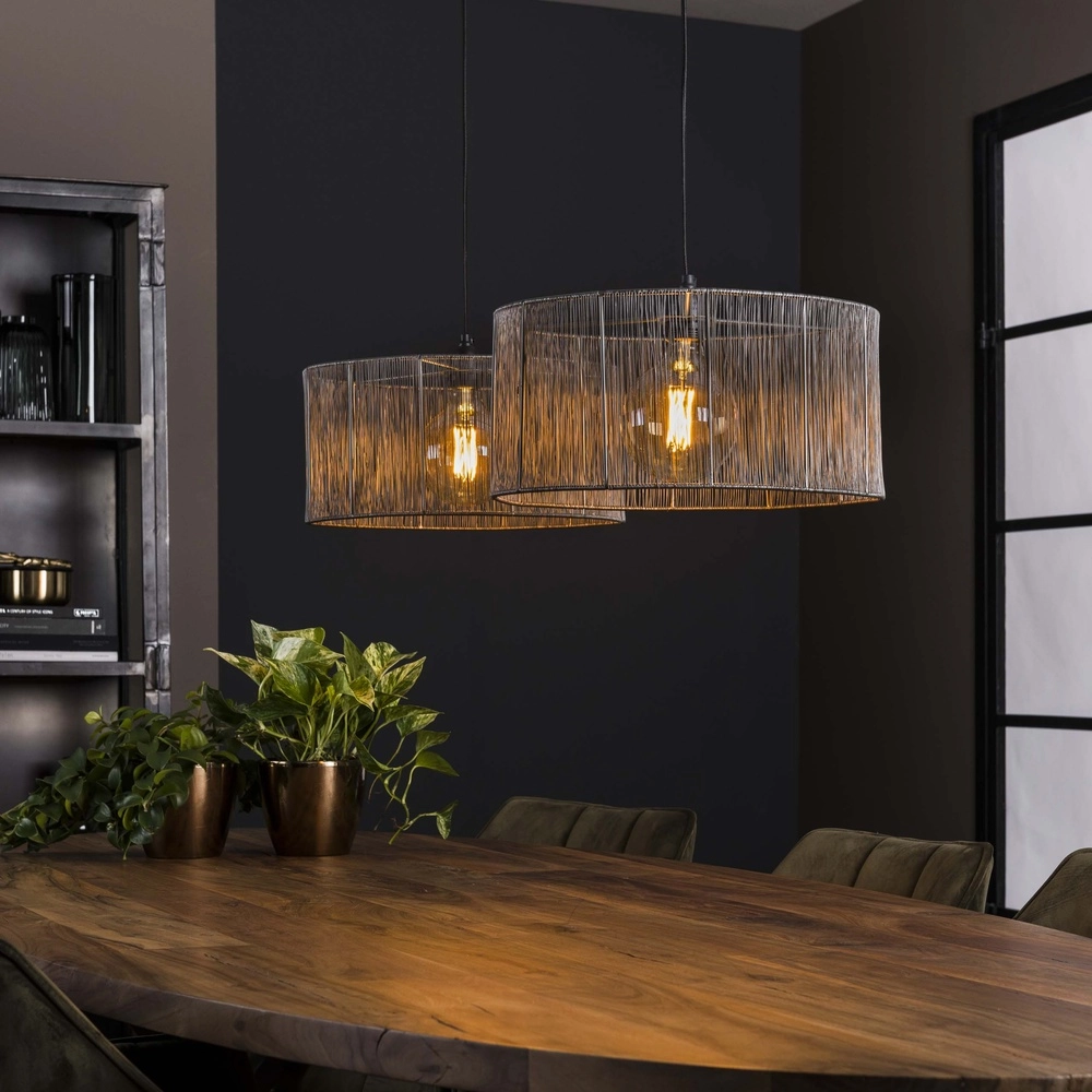 Lampe suspendue en fil métallique Stringshade Ø 41cm - 2 feux