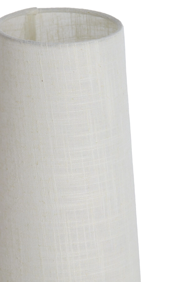 Lampe de table blanche Howie avec bois foncé Ø 15cm Light & Living 8717807759360