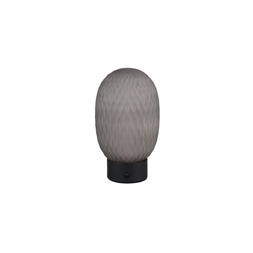Lampe de table Facette noir avec verre fumé Trio 4017807643589