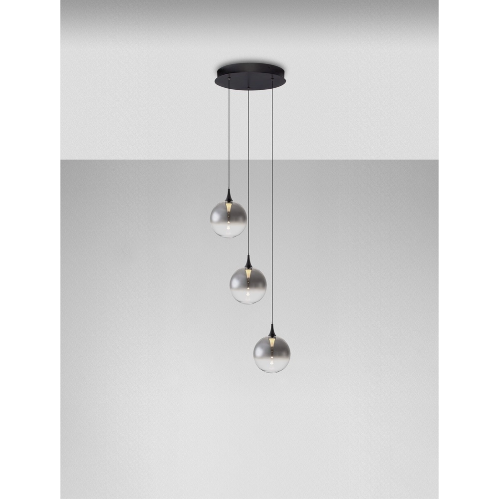 Suspension Orenda Verre fumé à 3 lumières Lyora 5212017477620