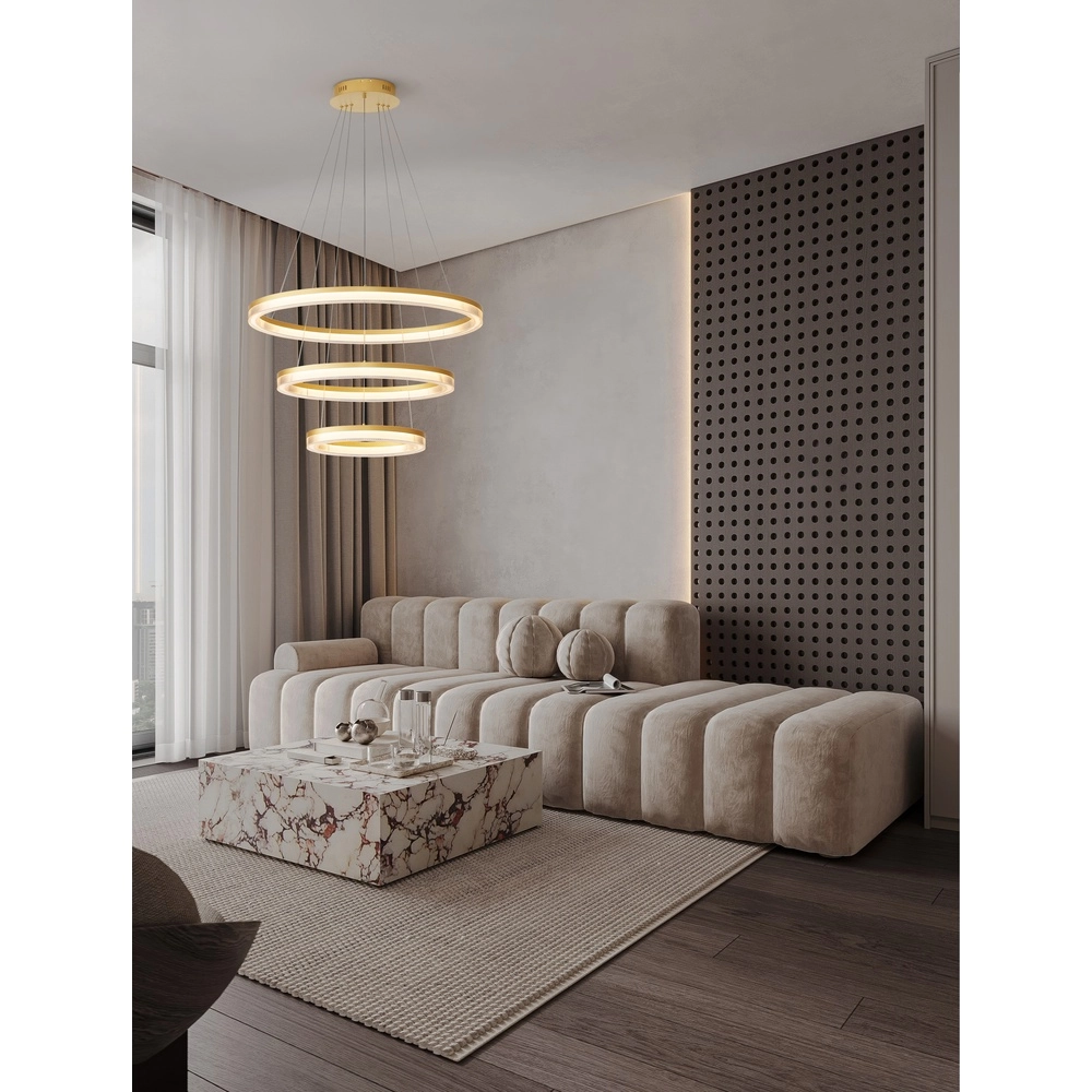 Suspension dorée Luana 3 lumières Lyora 5212017479679