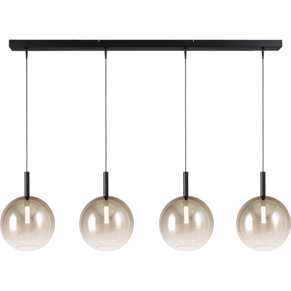 Lampe suspendue 4L Ø24cm Lido Ball avec du verre doré qui s’estompe.