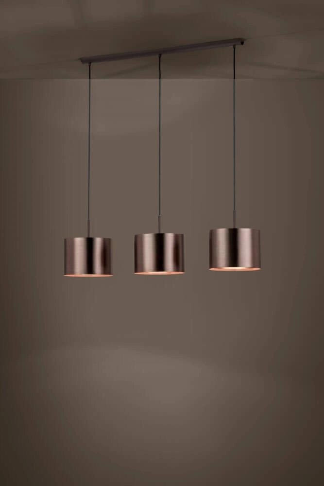 Lampe suspendue salle à manger Saganto 1 avec 3 teintes cuivrées Stars of Light 9002759393571