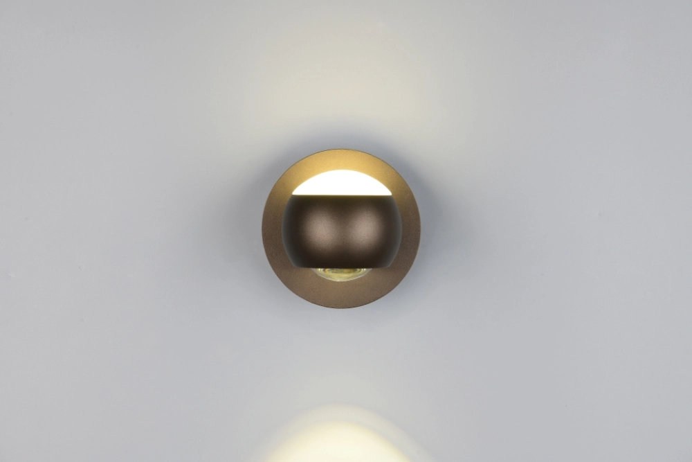 Lampe murale LED Orbit Marron platine Trio 4017807686630