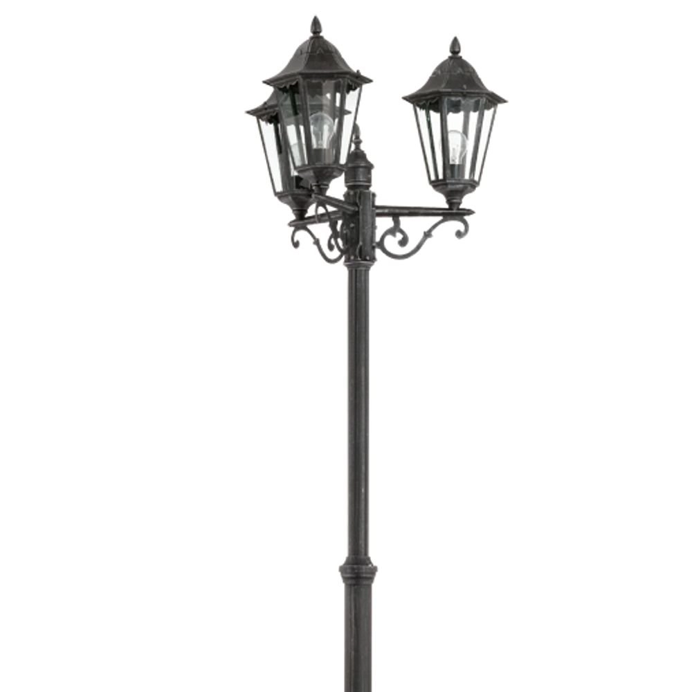 Lampadaire Jardin Navedo 3 lumières noir argent Eglo 9002759934651