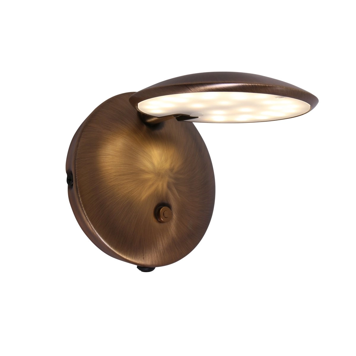 Spot mural LED Zenith 12cm bronze marron
