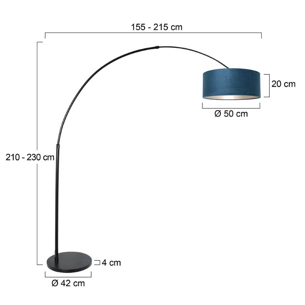 Lampe à arc rurale Sparkled Ø42cm Steinhauer 8712746147308