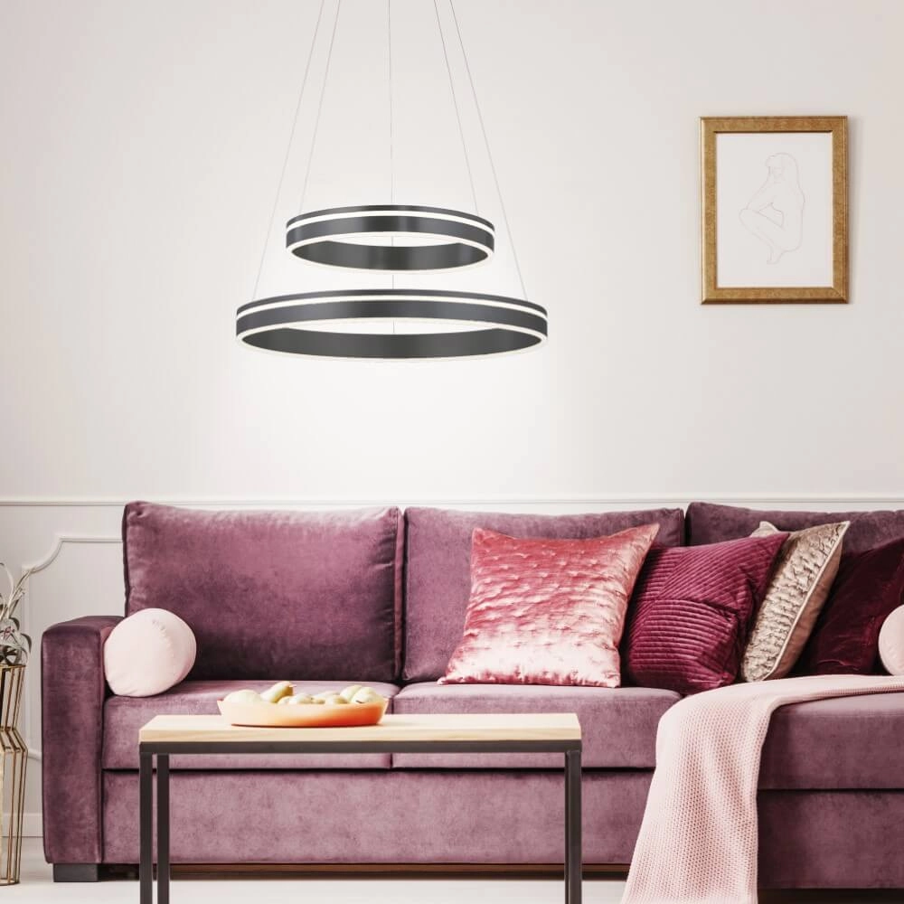 Lampe suspendue Q-Vito Ø 59cm anthracite Paul Neuhaus 4012248367445