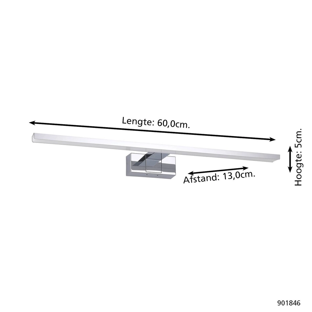 Lampe miroir Conettilla chrome 60cm Eglo 9008606356737