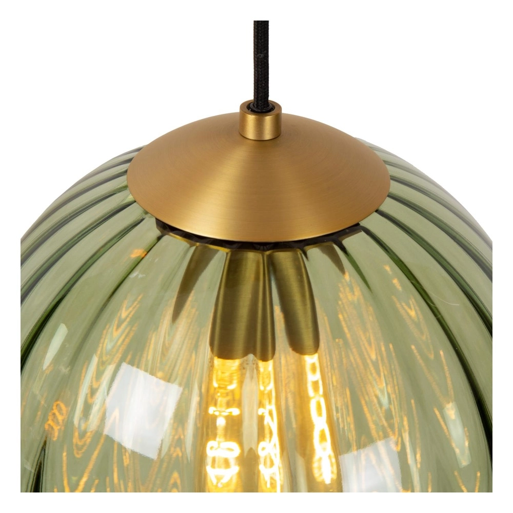 Lampe suspendue Monsaraz Ø verre vert de 25 cm Lucide 5411212452399