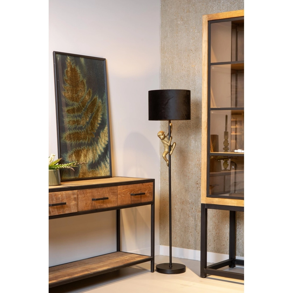 Lampe de pied Extravaganza Chimp singe noir avec or Lucide 5411212105332
