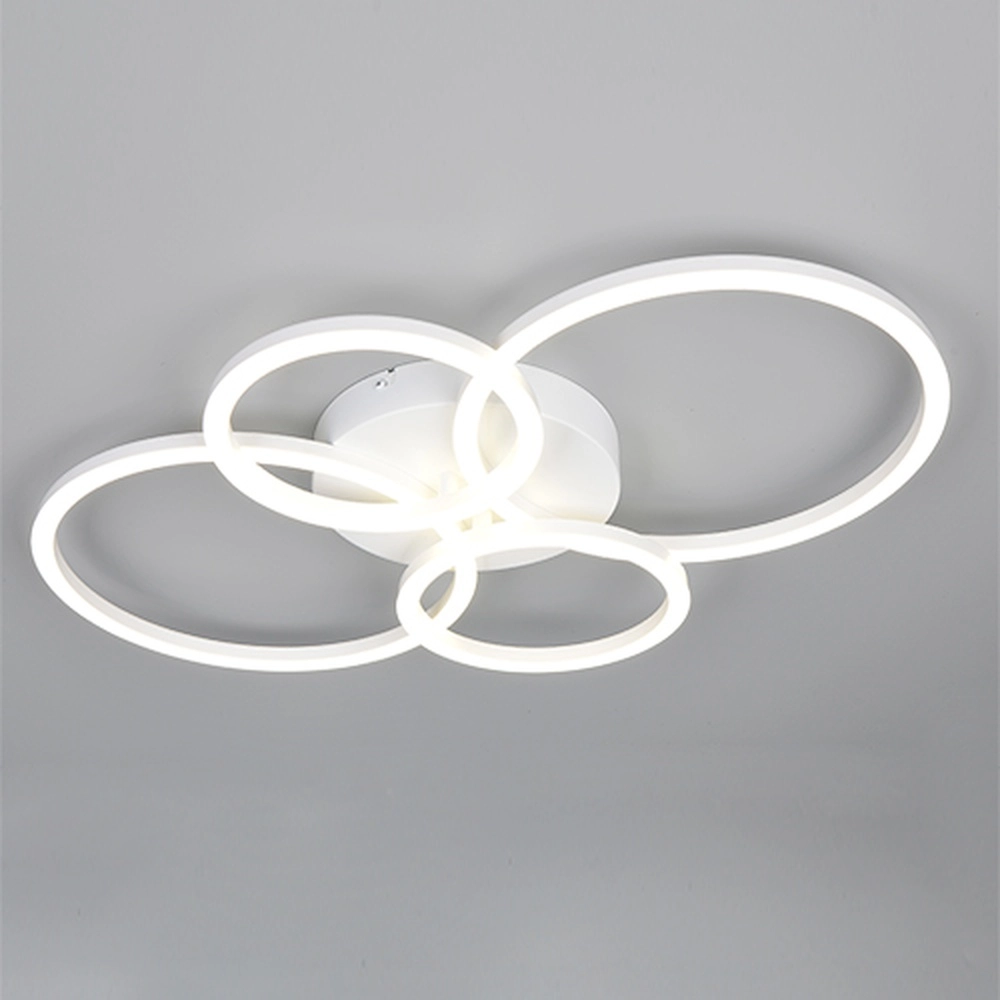 Lampe de plafond moderne Quilo Blanc rond Trio 4017807704259