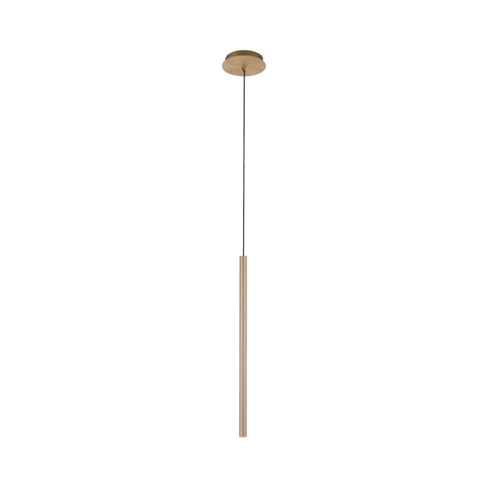 Lampe suspendue unique Flute 1 lumière en laiton