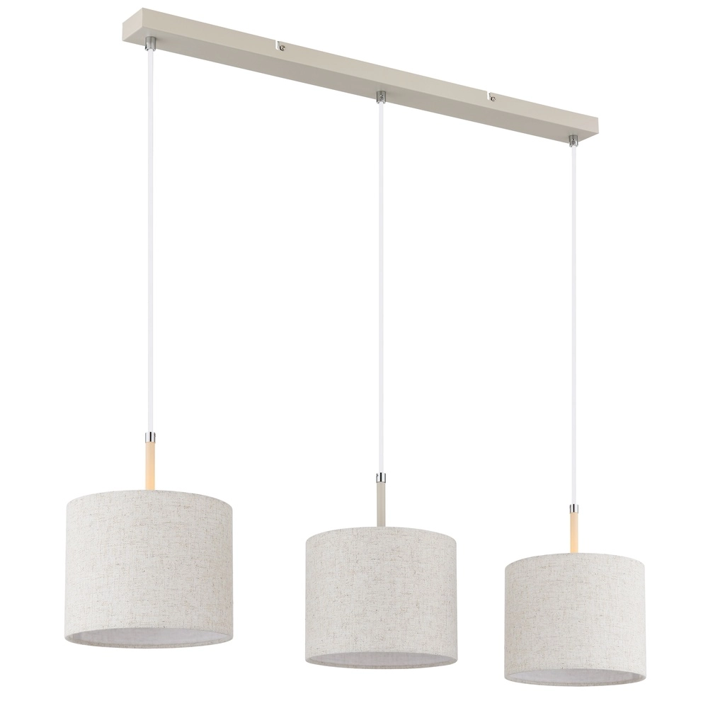 Suspension 3 lumières Deleon brun sable droit Globo 9007371578900
