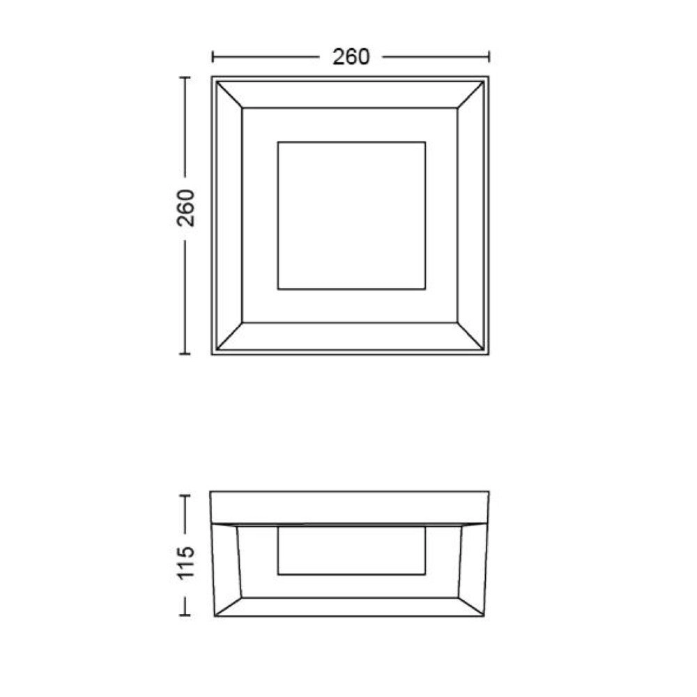 Applique carrée Hue Econic Vitrine noire Philips 8718696170564
