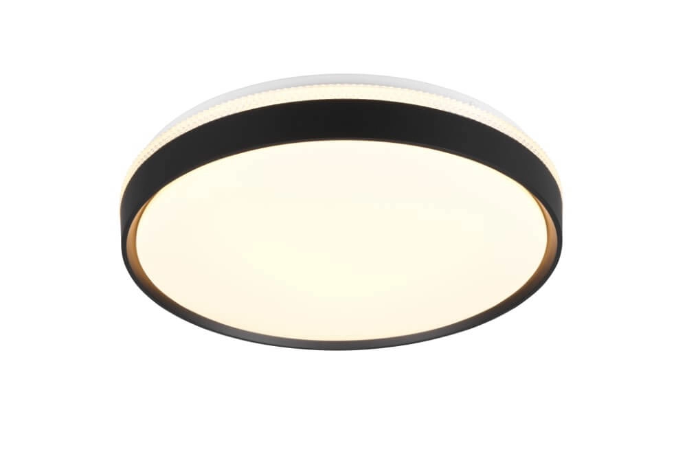 Plafonnier noir Spacy avec télécommande Trio 4017807612943