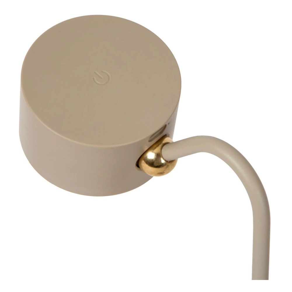 Lampe de bureau rechargeable Jolan taupe Lucide 5411212461100