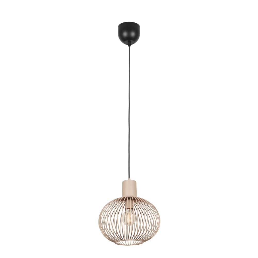 Lampe suspendue en fil de fer Gila Ø 33cm - sable
