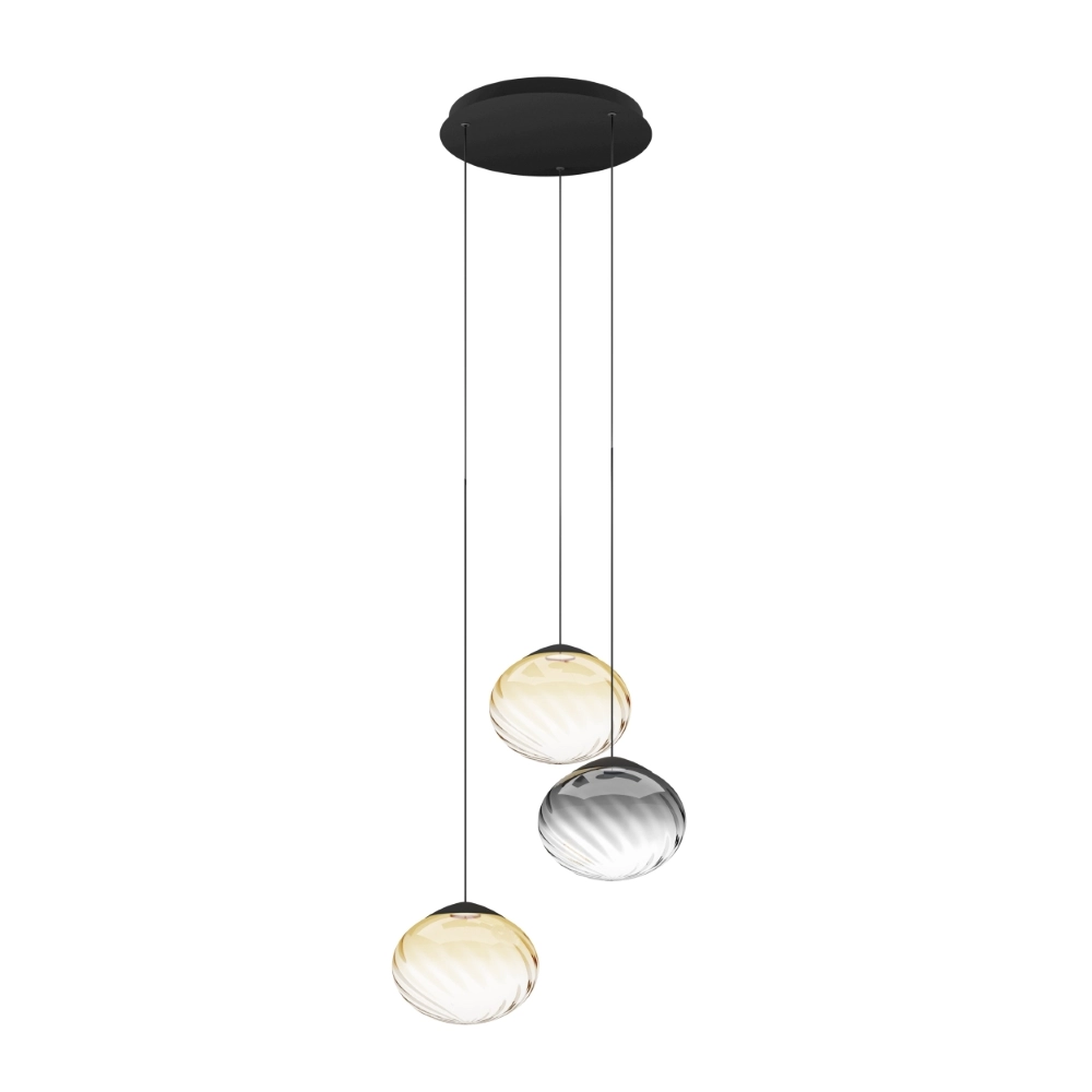 Lampe suspendue Pantoja noir Ø 52cm