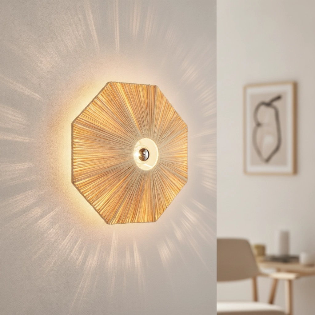 Lampe murale Japandi Elvio Ø 45cm