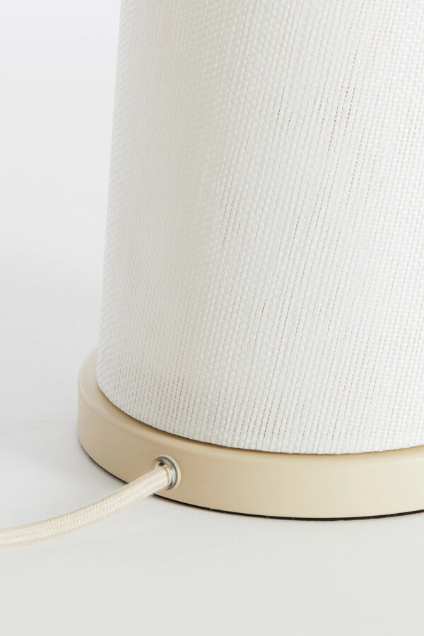 Lampe de table Japandi Fyon Ø 16cm crème avec blanc Light & Living 8717807730659