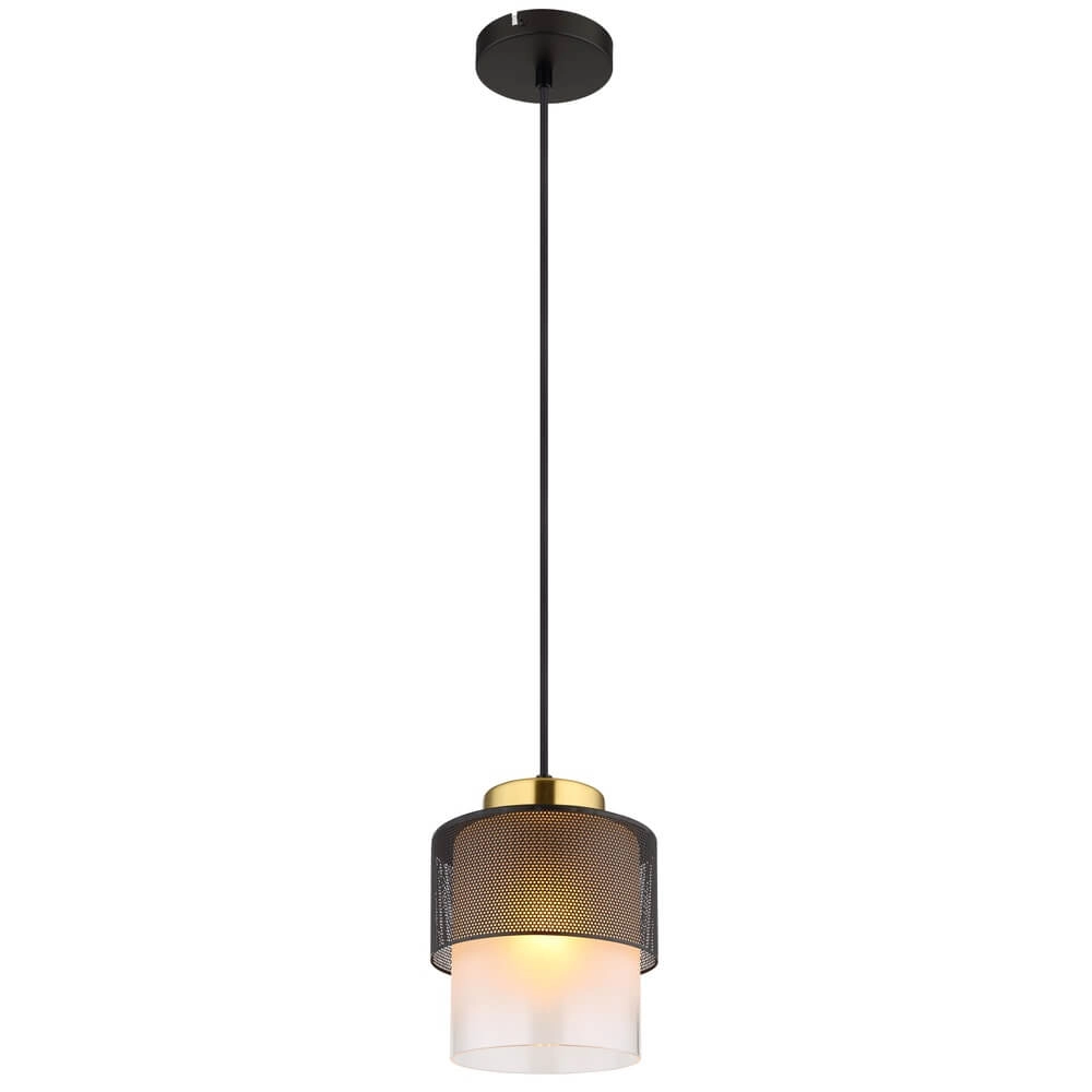 Suspension Olga 1 noir clair avec maille Suspension Olga 1 noir clair avec maille