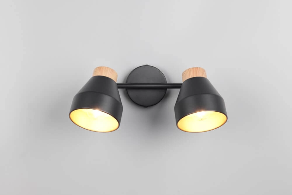 Plafonnier design 2 lumières Valentin noir Trio 4017807637410