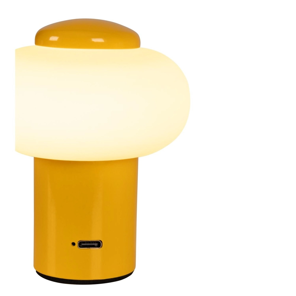 Lampe de table rechargeable Gustav jaune Lucide 5411212442055