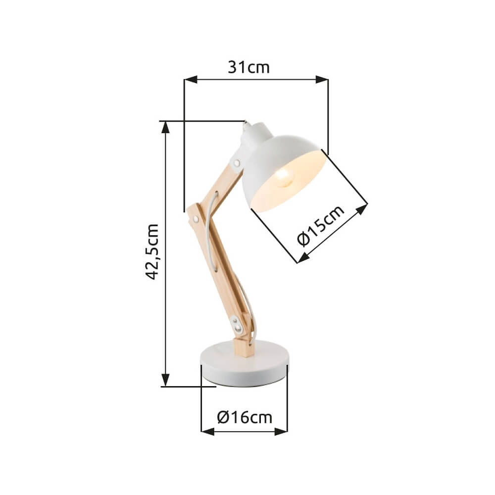 Lampe de bureau Tongariro blanc Globo 9007371353965