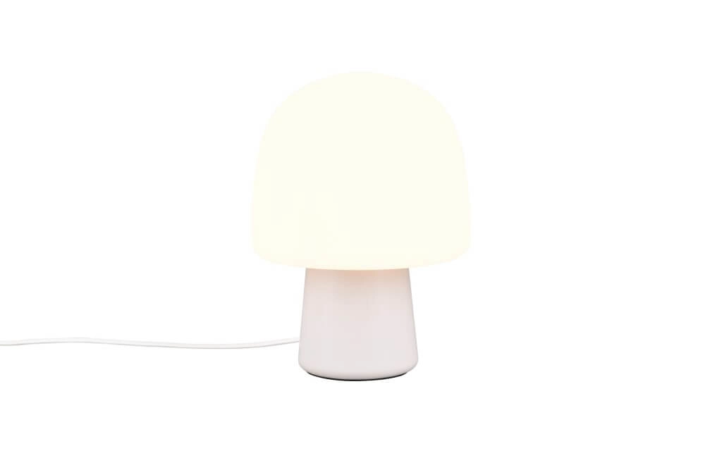 Lampe de table champignon Steen verre blanc Trio 4017807616484