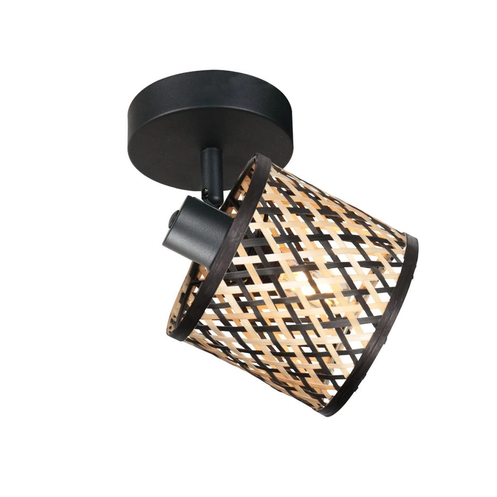 Lampe murale Sumba avec un bonnet en bambou Ø12cm Steinhauer 8712746182811