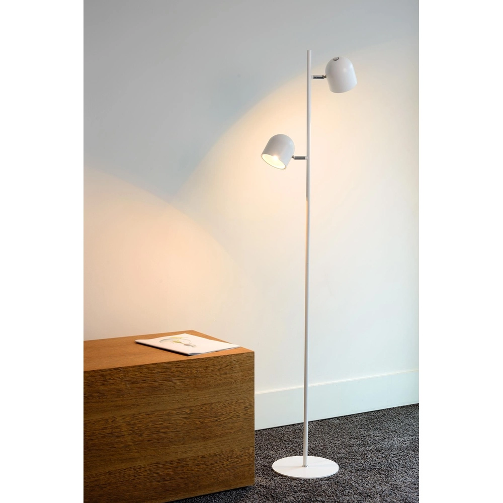 Lampe de pied Skanska Blanc à deux lumières Lucide 5411212030474