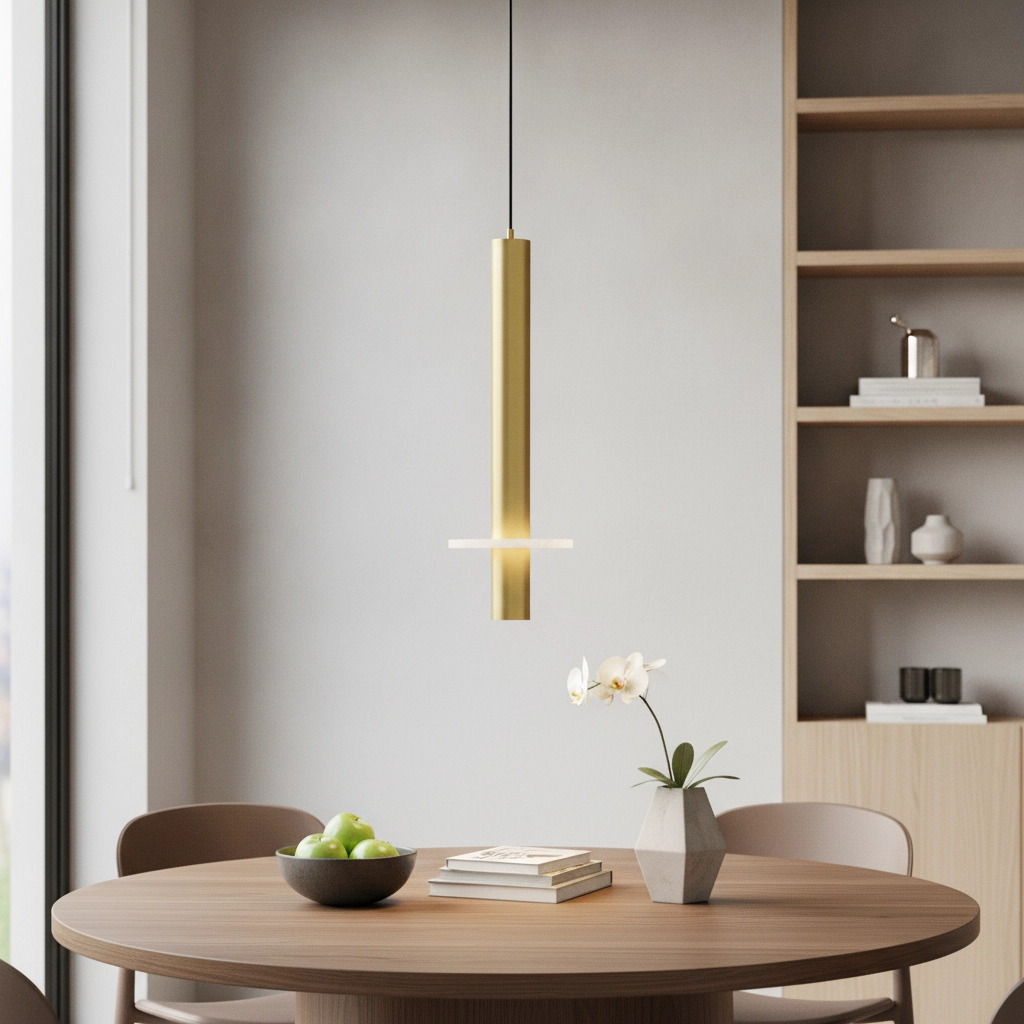 Lampe pendante de conception Noemi or avec blanc Ø 11cm