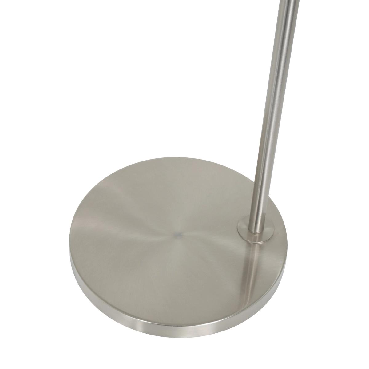 Lampe de lecture au sol Prestige Chic Acier inoxydable avec abat-jour en velours taupe de 40 cm Steinhauer 8712746145748