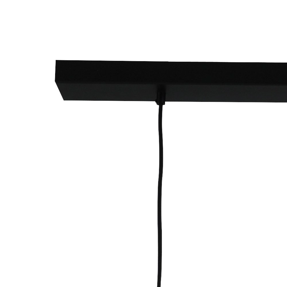 Lampe de salle à manger Lett lll 28 3 lumières noir avec verre fumé Masterlight 8718121181547