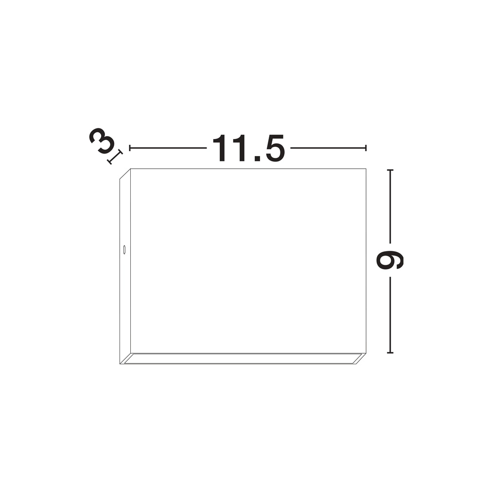 Spot mural épuré Tick Plaquette haut et bas noir Lyora 5212017453631